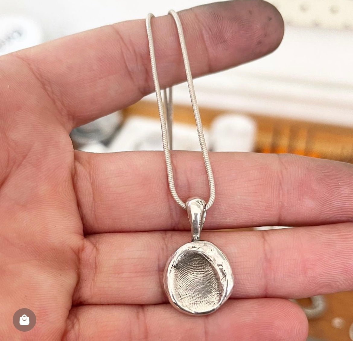 ‘Moments in Time’ Fingerprint Pendant