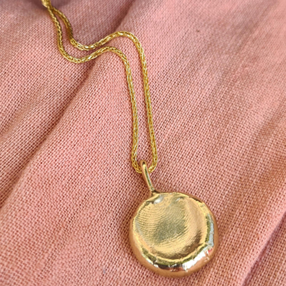 Round Fingerprint Pendant