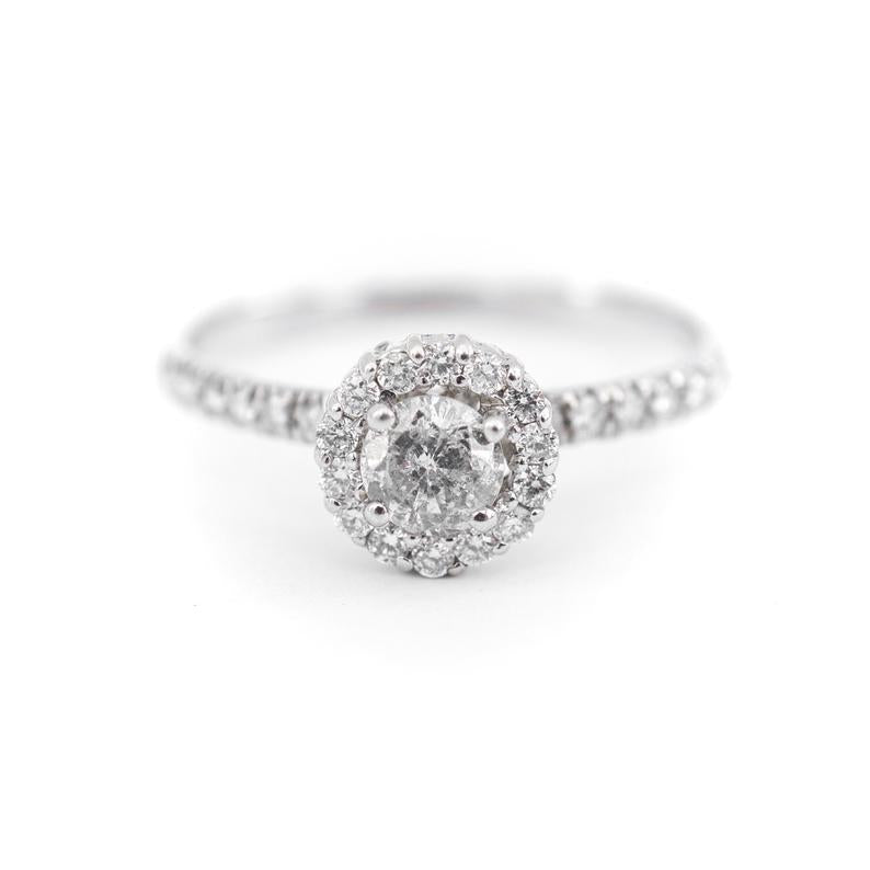 Salt & Pepper Diamond Engagement Ring