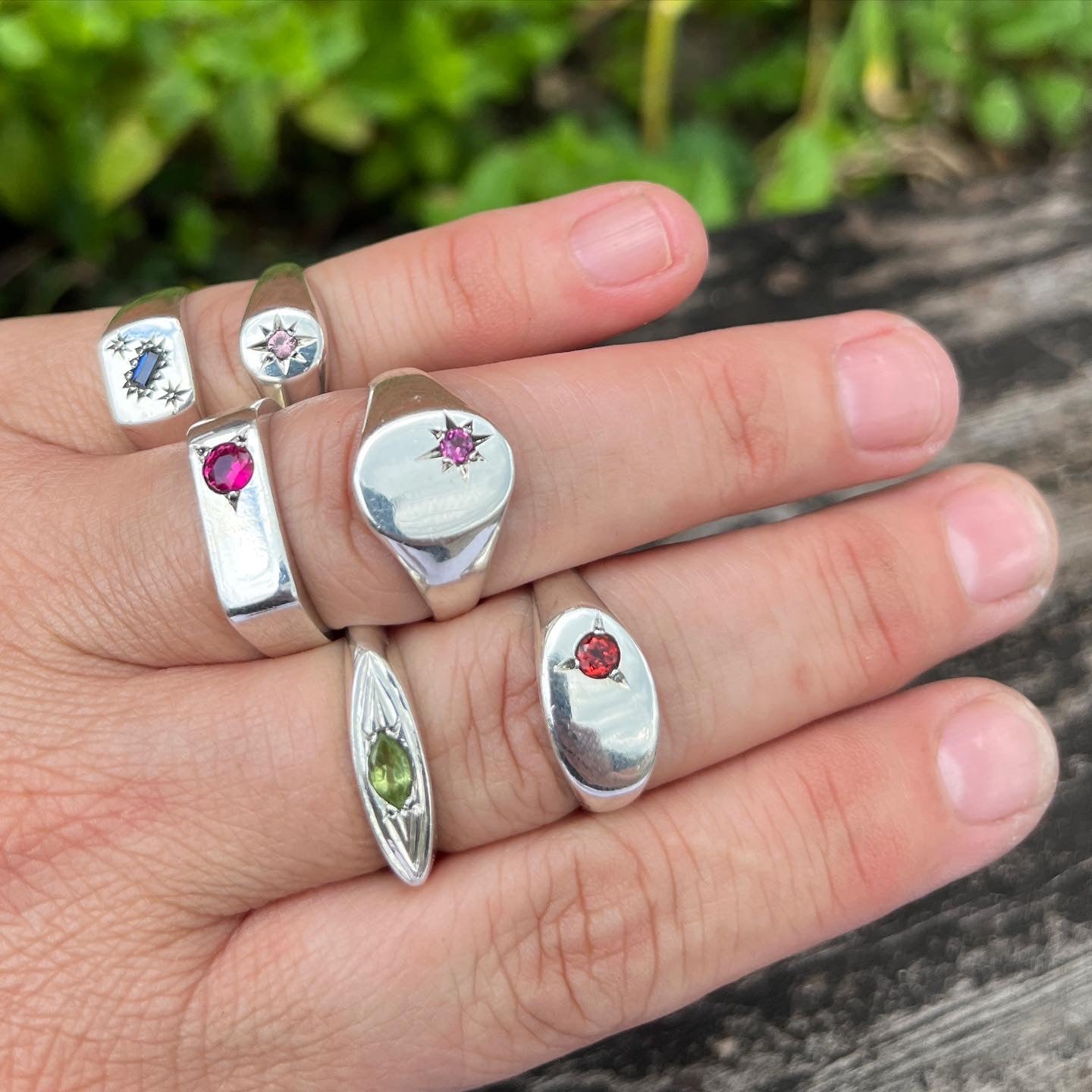 Gemstone signet ring (Ready to ship)