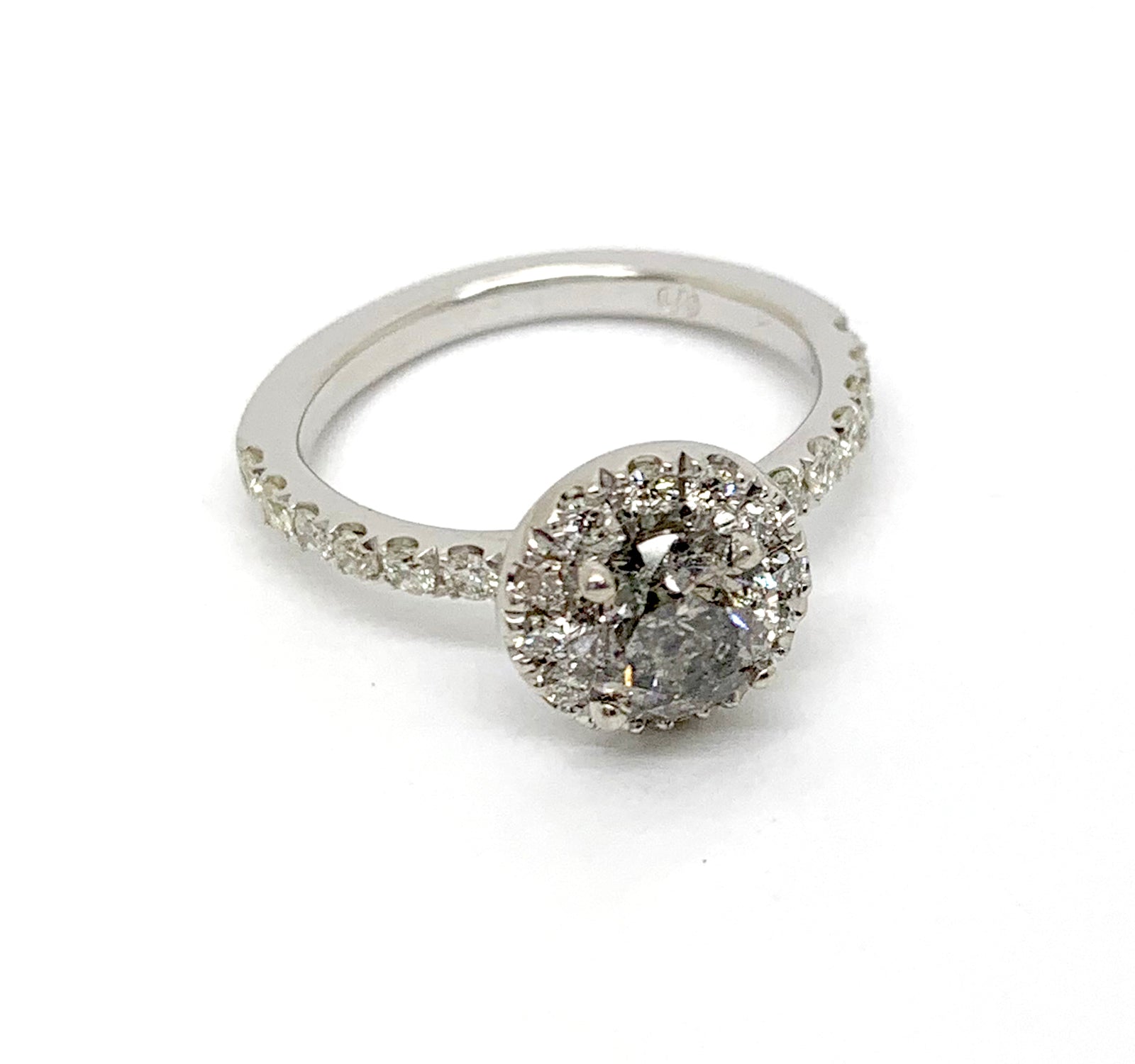 Salt & Pepper Diamond Engagement Ring